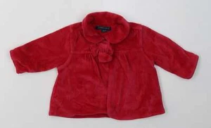 Pumpkin Patch Girls Red Basic Jacket Size 3-6 Months Buckle - Picture 1 of 12