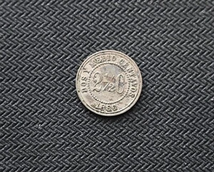1886 Colombia 2 1/2 Centavos KM#182 - Picture 1 of 2