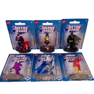 Lot 6 Justice League DC Comics Mini Figuren Batman Superman Wonder Woman Flash - Bild 1 von 12