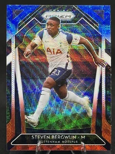 STEVEN BERGWIJN 2020-21 PANINI EPL BLUE WHITE RED WAVE PRIZM #163 Tottenham - Foto 1 di 2