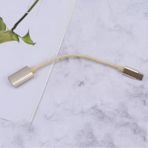 Braided Type-c Male to USB Female Extender Adapter Cable Converter OTG Data - Picture 1 of 12