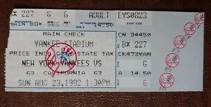 TIM SALMON 1992 OFFICIAL GAME TICKET FROM HIS 1ST CAREER HOME RUN & RBI - Picture 1 of 2