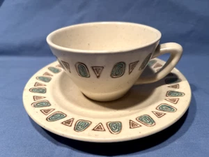 Metlox California Poppytrail-NAVAJO COFFEE/TEA CUP & SAUCER-Mid Century-Nr Mint - Picture 1 of 7