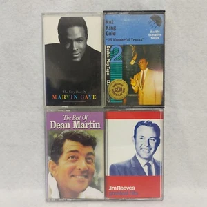 Vintage Cassettes Bundle Dean Martin Jim Reeves Marvin Gaye Nat King Cole Vgc - Picture 1 of 9