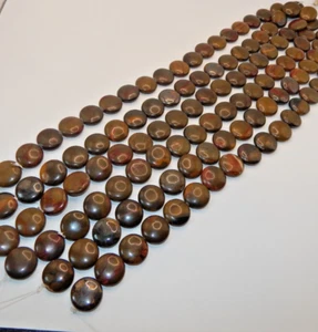 Herbst Jaspis 20 mm glatte Münzperlen (16 Zoll Strang) - Bild 1 von 8