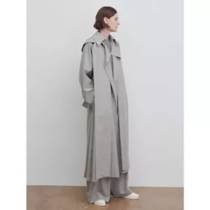 Womens The Row Niche Spring Autumn New Large Lapel Mid-length Loose Simple Coat - Picture 1 of 15