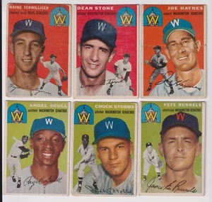 Lote Topps Baseball Washington Senators 1954 (6) - Imagen 1 de 1