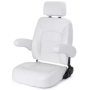 NORTHCAPTAIN High Back Reclining Pontoon Bucket Boat Seat,White - Bild 1 von 6