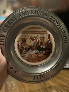 American Revolution 1776 Commemorative Plate 1973 Declaration Of IndependenceUSA - Picture 1 of 5