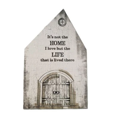 Love Home Life Message Plaque Rustic Primitive Country Farmhouse Distressed Ganz - Image 1 of 4