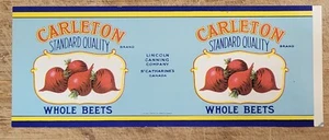 ADVERTISE Label Can Carleton Whole Beats Lincoln St Catharines Ontario - Picture 1 of 1