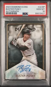 2023 Topps Diamond Icons Buster Posey Auto #/25 PSA 10 POP 2 Giants Future HoF - Picture 1 of 2