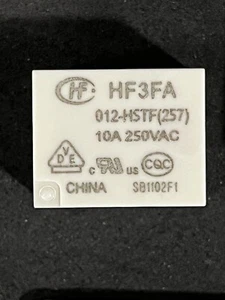 HF3FA/012-HSTF 12VDC 15A SPST NO POWER RELAY 10A/250VAC HONGFA (LOT OF 2) - Picture 1 of 4