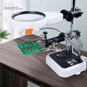 Banco de Trabajo con Fuente de Alimentación HD Reloj Reparación Lámpara de Escritorio Grabado Manual Soldadura - Imagen 1 de 10