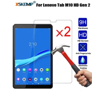 2PCS Lenovo Tab M10 HD 2nd Gen 10.1 TB-X306 Tempered Glass Screen Protector Film - Picture 1 of 14