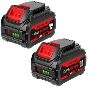 2Pack 9.6Ah Lithium Battery For DEWALT DCB609 20V/60V MAX FLEXVOLT DCB612 DCB606 - Picture 1 of 14