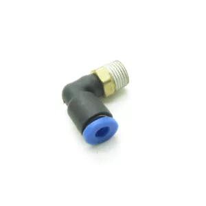 5 X L Shape 4mm to 1/8" Elbow Connector Push In Fitting for Pneumatic Valve - Picture 1 of 4