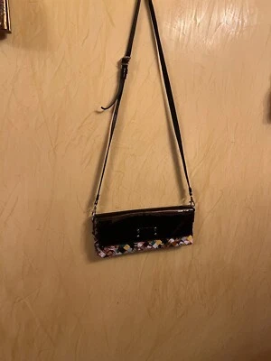 Bandolera boho NAHUI OLIN envoltura de caramelos cartera cuero tejido papel   Foto 1 de 4