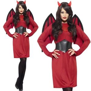 Ladies Halloween Devil Lady Fancy Dress Costume devil Outfit by Smiffys