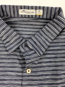 Camisa Polo Peter Millar Para Hombre XL Peso Pluma Rayas Golf - Imagen 1 de 4