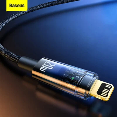 Baseus Auto Smart Power-Off PD 20W USB C Fast Charger Cable For iPhone 14 13 12 - Image 1 of 4
