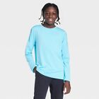 Boys' Long Sleeve Soft Gym T-Shirt - All In Motion Light Blue S 6/7