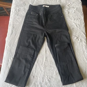 Levis 721 Jeans Womens 27 Black High Rise Skinny Denim Stretch - Picture 1 of 9