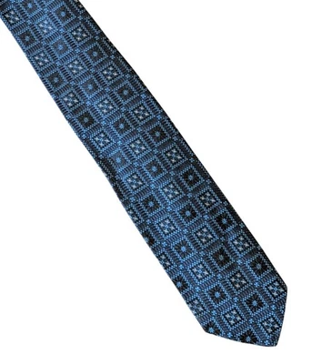 Corbata vintage para hombre | Corbata de seda geométrica delgada Hardy Amies de colección de los años 50/60 | Retro Foto 1 de 4