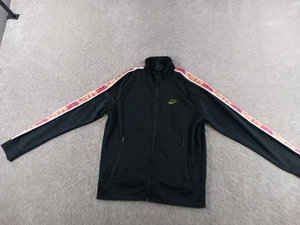 Chaqueta Nike Mediana Para Hombre Cremallera Completa Cuello Simulado Poliéster Distorsión Negra - Imagen 1 de 11
