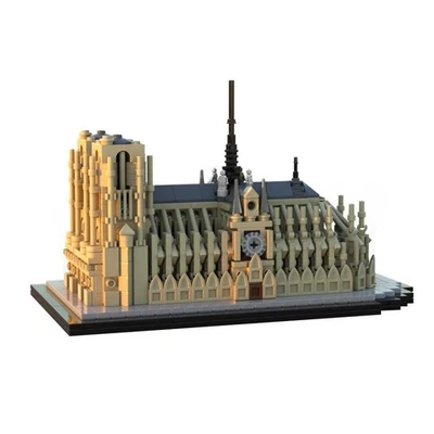 MOC 1:800 Notre Dame Cathedral Building Block Set Famous Iconic Church Model Kit - Image 1 of 4