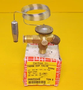 Danfoss 068Z3348 Thermostatic Expansion Valve TEN 2 , R134A Flare/Flare/Flare - Picture 1 of 7