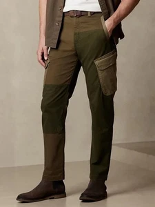 BANANA REPUBLIC Moorland Surplus Cargo Pants Men’s Size 32x32 Tapered Olive - Picture 1 of 11