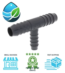 3/4" x 3/4" x 1/2" PVC Barbed Insert x Insert X Insert Reducing Tee Select 1-50 - Picture 1 of 10