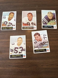 1965 Football Karten Lot Tony Liscio RC Dallas Cowboys Steelers Colts Vintage Lesen - Bild 1 von 12