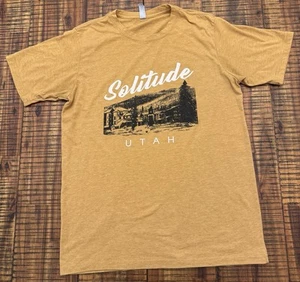 Solitude Utah Graphic T-Shirt - Size Adult Medium Yellow - Picture 1 of 10