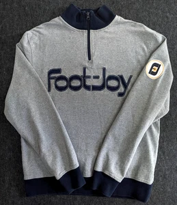 Footjoy Jumper Mens Medium LE Grey Heritage Collection Golf Quarter Zip Golfer - Picture 1 of 10