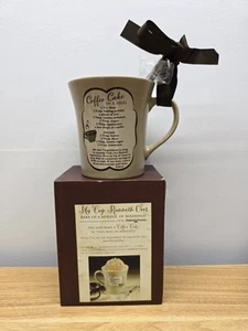 Nueva taza y mini batidor de cerámica de la colección Abbey Press "Java Blessed Day" - Imagen 1 de 5