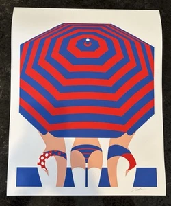 MALIKA FAVRE Signed Print 16x19” ORIGINAL RARE * Pop Art * Female Artist - Picture 1 of 1