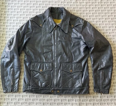 Vintage BATES of California Leather Motorcycle Jacket SZ 42 FREE SHIPPING - Image 1 of 4