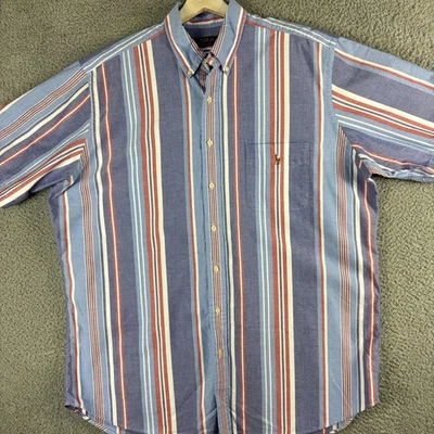 Polo Ralph Lauren Shirt Mens XLT Striped Button Down Short Sleeve Pocket Tall - Image 1 of 4