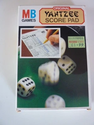 MB Games Original Yahtzee Score Pad 1982 Rare Boxed UNUSED - Image 1 of 3