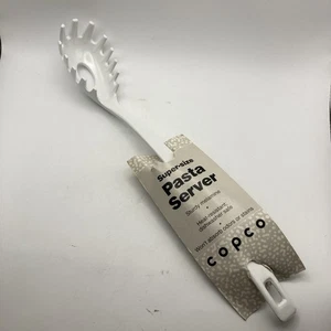 COPCO STURDY Melamine Spaghetti Pasta Scoop Server - White NEW 14.5” - Picture 1 of 12