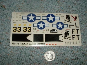 Hawk Testors decals 1/48 P-47D Thunderbolt Kit # 212-200 D77 - Picture 1 of 1
