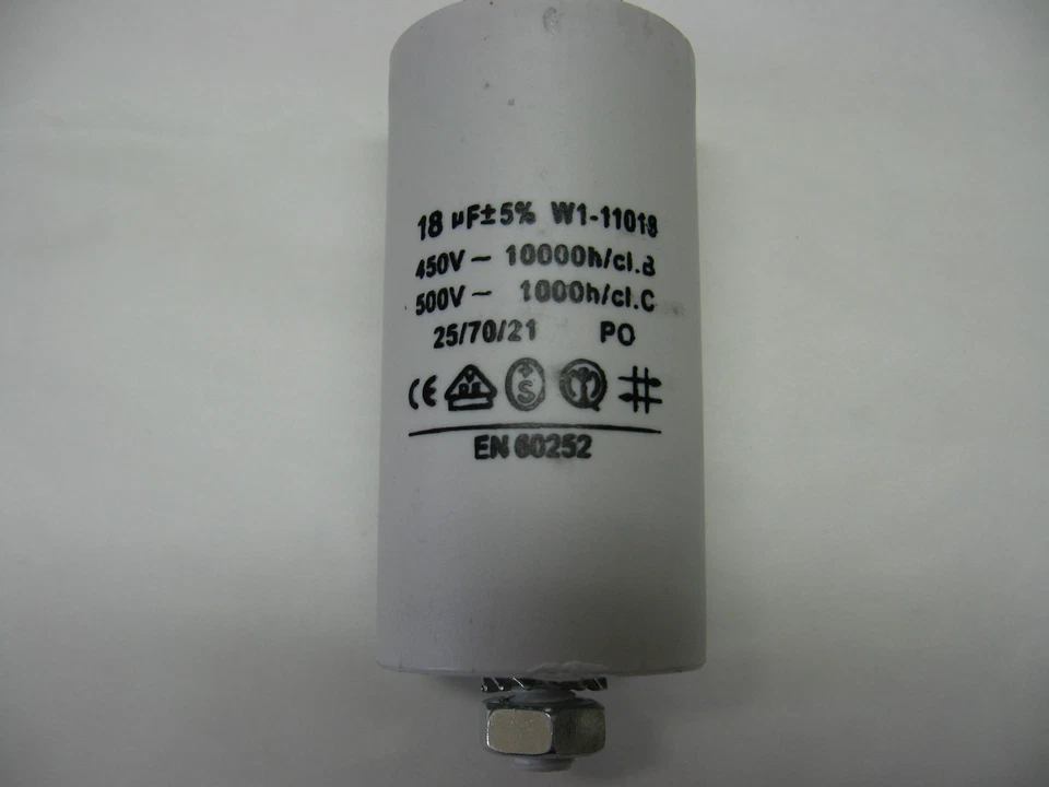 Condo / Condensateur Permanent / de démarrage Moteur 18MF 18µF 18UF 450V 5% - Photo 1/1