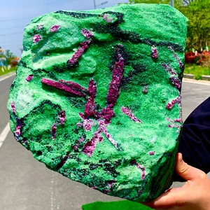28.55LB Natural green Ruby zoisite (anylite) crystal Chakra Healing Energy - Picture 1 of 21