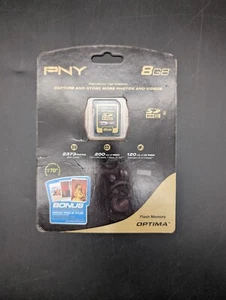 PNY Optima 8GB SDHC Flash Memory Card BRAND NEW Ultra High Speed - Picture 1 of 2