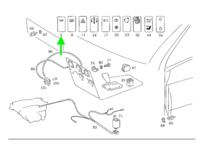 Interruptor de luz interior OEM MERCEDES-BENZ - #0008205910 - Se adapta a Mercedes-Benz Foto 1 de 4