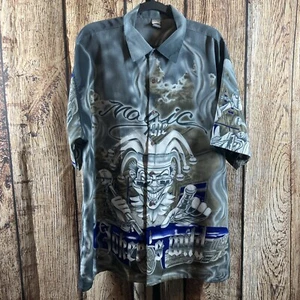 Vtg Cruizin Low Men's Size Large Black Jokers Wild OG Lowrider Button Up Shirt - Picture 1 of 6
