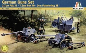 ITALERI 1:72 Scale Pak35 + Pak40 + Flak38 MODEL KIT - 7026 - Picture 1 of 1