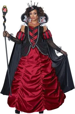 Dark Queen of Hearts Platinum Collection Fancy Dress Up Halloween Adult Costume - Изображение 1 из 2